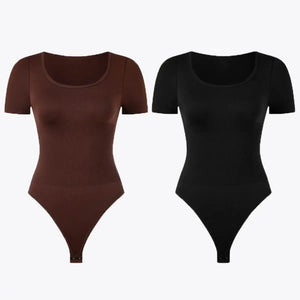 RunwayShape EverydayControl Scoop Neck Rövid Ujjú Alakformáló Bodysuit